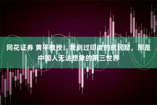 同花证券 黄平教授：我到过印度的贫民窟，那是中国人无法想象的第三世界