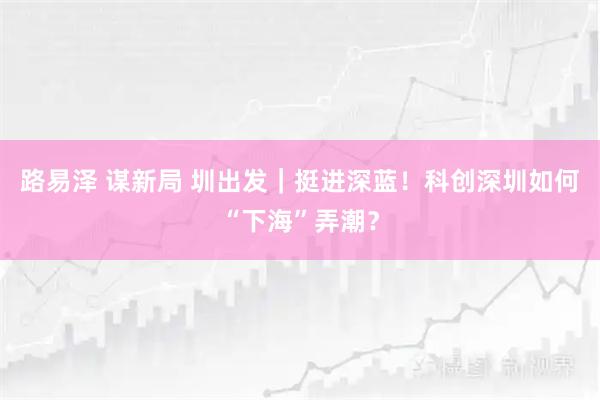 路易泽 谋新局 圳出发｜挺进深蓝！科创深圳如何“下海”弄潮？