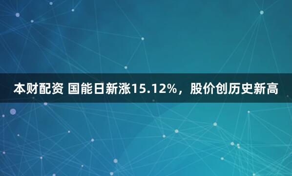 本财配资 国能日新涨15.12%，股价创历史新高